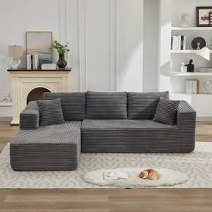 Sofá Modular en Forma de L, Compresión al Vacío, para Sala de Estar, Sofá Seccional Moderno sin Estructura Visible - Product Image 3