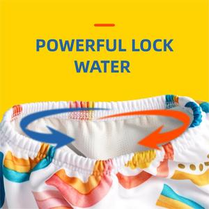 Bebé Reutilizable NO MOQ 3 tamaño Pañal de natación Ajustable Un tamaño Pañales de natación de tela Orinal Pantalones de entrenamiento para bebés - Product Image 5
