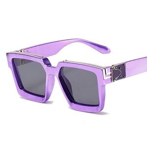 Gafas de Sol Cuadradas Extra Grandes de Lujo con Logotipo Personalizado para Hombre y Mujer, Gafas de Sol Coloridas con Marco Grande - Product Image 1