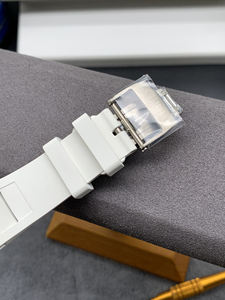 White Ceramic Case Equipped With Two Separate Winding Boxes and a Clearly Visible Balance Wheel <b>Mechanical</b> <b>Watch</b> - Product Image 5