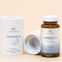 Emballage en tube de papier imprimé sur mesure pour compléments alimentaires, capsules de vitamines, huile de poisson, boîte cylindrique, fabricant d'emballages imprimés sur mesure