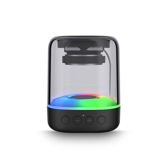 Transparent RGB for 5.2 Wireless Mini Speaker with Colorful LED Lights  Portable for Mobile Phone Home & Party