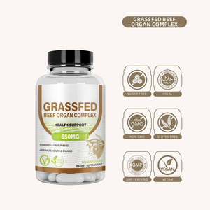 קפסולות איברים מבקר מרעה, מותג פרטי OEM/ODM, תומכות בבריאות הגוף המלאה למבוגרים, תוסף תזונה מורכב מאיברי בקר מרעה - Product Image 2