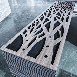 <span class=keywords><strong>Lattes</strong></span> en bois écologiques de qualité E0 utilisées sur les murs ou les plafonds Panneaux muraux insonorisants Akupanel - Product Image 6