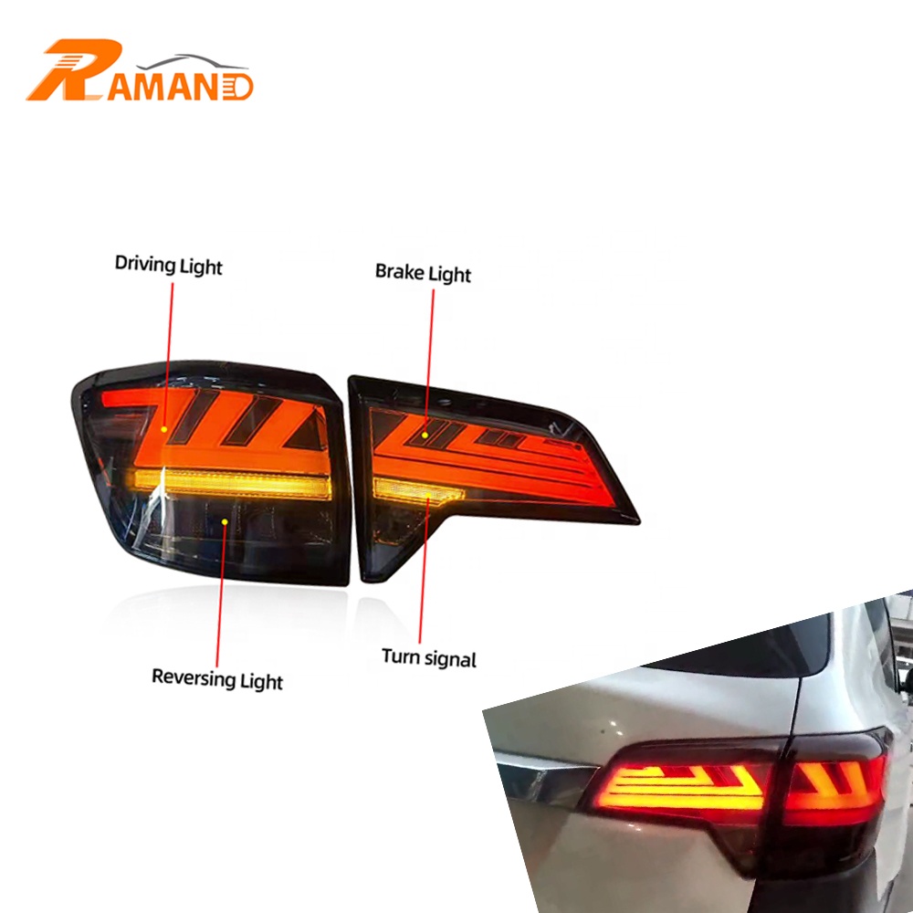 Заводские Новые товары, светодиодные задние фонари для nissan Terra 2018 2019 2020 с красным дымом, стоп-сигнал, автомобильная система освещения, черная рамка