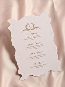 Tarjetas de Invitación de Boda Modernas y Lujosas con Perlas, Forma Rectangular, Papel Ecológico para el Día de la Madre y Bodas - Product Image 1
