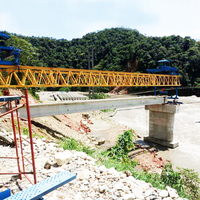 Erector de Vigas de Doble Viga Tipo Truss de 100t 150t 160t, 40m de Envergadura, 30m de Altura de Elevación, para Construcción de Puentes