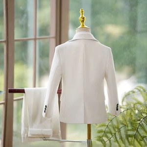 Traje blanco <span class=keywords><strong>de</strong></span> 3 uds para niños, esmoquin, traje <span class=keywords><strong>de</strong></span> portador <span class=keywords><strong>de</strong></span> anillo <span class=keywords><strong>de</strong></span> boda, chaqueta Formal para niños, conjunto <span class=keywords><strong>de</strong></span> traje <span class=keywords><strong>de</strong></span> vestir ajustado - Product Image 5