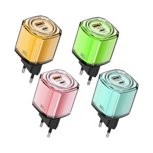 Slim Small Green 30W <b>Adapter</b> Mini Square Head EU <b>Plug</b> Travel PD <b>USB</b> Wall Charger for Personal - Product Image 2