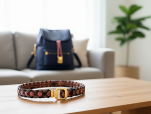 Woven Strap Gold Buckle <b>Webbing</b> ID Card Holder M1220010 - Product Image 2