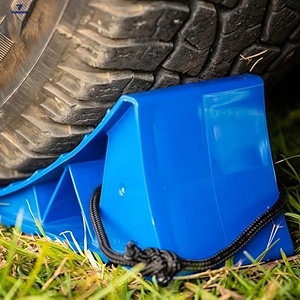 Nouvelle cale de <span class=keywords><strong>roue</strong></span> de <span class=keywords><strong>caravane</strong></span> bleue blocs de sécurité antidérapants durables pour remorque RV 2 pièces - Product Image 6