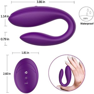 Vibratore Wireless Indossabile Impermeabile con Telecomando <span class=keywords><strong>e</strong></span> Vibrazione per Masturbazione di Coppia - Product Image 4
