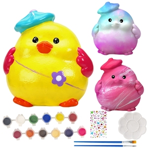Kit di Pittura in Vinile Fai-da-Te per Bambini, Crea il Tuo Piccolo Pollo Giallo, Kit Educativo di Arte e Artigianato - Product Image 1