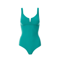 Maillot de bain personnalisé confortable moulant, extensible et de soutien, rembourrage amovible, bretelles réglables, maillot de bain vert jade