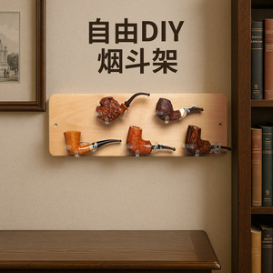 Wall Mounted Pipe Rack Rectangle Shape For Briar Wood Pipe Storage Display Rack With 2 Screws - Product Image 2