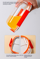 Vente en gros de récipients hermétiques pour aliments en verre à haute teneur en borosilicate avec pompe