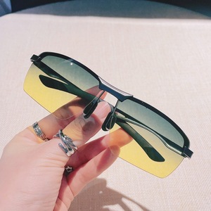 Lunettes de soleil rectangulaires polarisées photochromiques UV400 pour hommes, conduite, pêche, sports de plein air, vision nocturne, anti-éblouissement, légères - Product Image 4
