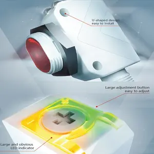 Série PSR capteur optique photoélectrique NPN PNP à réflexion polarisée de Type carré avec Distance de détection de 3m