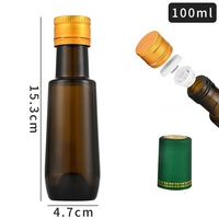 Offre Spéciale – Bouteille en Verre Marasca Mini 100 ml Écologique de Qualité Alimentaire pour Huiles de Cuisson, avec Bouchon en Liège et Impression Personnalisée du Logo