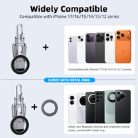 Trépied pliable magnétique pour smartphone en alliage d'aluminium, portable, pour bureau, table, support de téléphone portable stable pour contenu de 4 à 7 pouces