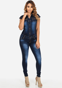 Tuta in Denim <span class=keywords><strong>donna</strong></span> <span class=keywords><strong>elegante</strong></span> di YSMARKET tuta in jeans lunga per <span class=keywords><strong>donna</strong></span> moda estiva Club ragazze tuta femminile Demin EW929 - Product Image 6