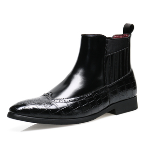 Bottines Chelsea classiques en cuir PU pour homme, confortables et de haute qualité, antidérapantes, chaussures d'hiver - Product Image 2