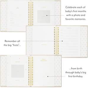 Livre de souvenirs en lin personnalisé, album photo personnalisé pour bébé avec pochettes pour 300 photos de 4x6 pouces - Product Image 3