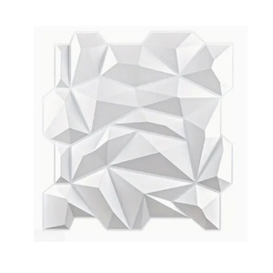 Pannello Murale <span class=keywords><strong>3D</strong></span> in PVC Bianco Moderno Geometrico Alternativa al Marmo 30x30 50x50cm per Soggiorno - Produzione 2026 - Product Image 5