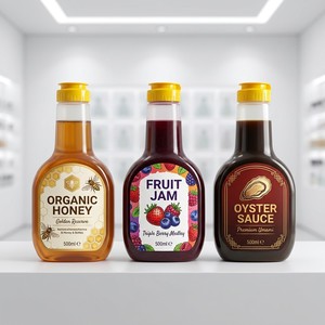 Bouteille souple <span class=keywords><strong>de</strong></span> cuisine polyvalente <span class=keywords><strong>de</strong></span> 280 ml et 500 ml avec bouchon à clapet sécurisé pour sauce huître et vinaigrette - Vente en gros - Product Image 6