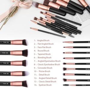 2020 <span class=keywords><strong>Amazon</strong></span> Best Sell BS-MALL Rose Gold Synthetic Makeup Brushes 14pcs maquillage pinceaux - Product Image 2