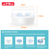 Stérilisateur à vapeur pour biberons, adapté à 6 biberons