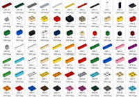 100g/sac Blocs de construction n°3069 CARREAUX PLATS 1X2 - Panneaux optiques 1x2 Briques de construction MOOXI