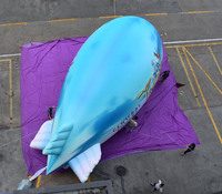 Personalizado al aire libre de bajo costo dirigible publicidad marca dirigible globo espectáculo volador aerostato helio aire globo Zeppelin