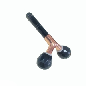 Rodillo Masajeador Facial 3D para Lifting Facial, Rodillo de Jade Obsidiana Negra Facetado para la Cara - Product Image 2