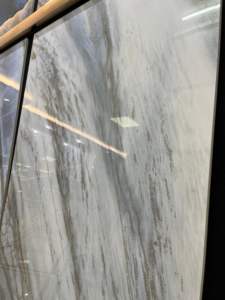 <span class=keywords><strong>Carrelage</strong></span> en porcelaine moderne blanc et noir, aspect pierre, texture marbre, plaqué or, antidérapant, pour sol et mur - Product Image 6