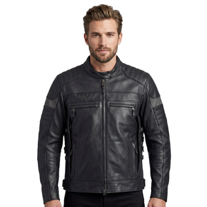 New Men's High Street Style Leather Jacket with Hooded Design Eco-Friendly & Windproof for Formal/Casual Wear - Product Image 2