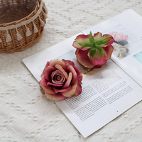 Tête de rose artificielle parfumée en soie, style européen, pour décoration murale, remplissage de boîte cadeau, artisanat, Saint-Valentin, Thanksgiving