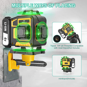 Nivel Láser de Alta Precisión 360° <span class=keywords><strong>Autonivelante</strong></span> 4D de 16 Líneas con Batería Recargable, Herramienta de Medición con Cabezal Giratorio - Product Image 6