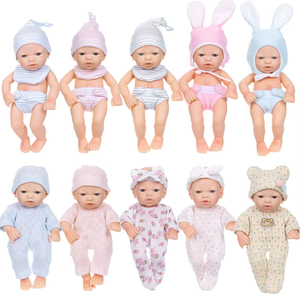 Mini muñeca Reborn de silicona de 7 pulgadas para niños, tamaño de 30 cm con ropa de PVC suave, juguete suave - Product Image 2