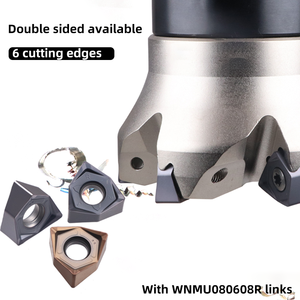 Fraise à double face à alimentation rapide MFWN WNMU 90 degrés WNMU080608, insert en carbure de tungstène pour tour CNC - Product Image 2