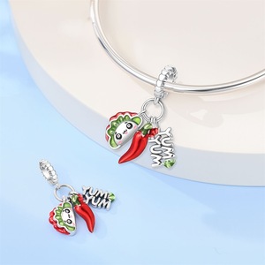 Vente en gros de perles originales en argent 925, pendentif cœur d'amour, cadeau de la Saint-Valentin, breloques DIY pour la fabrication de bracelets, bijoux pour femmes - Product Image 5