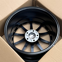 Rines Forjados Monobloque de 10 Radios con Acabado Negro Brillante y Mecanizado, Personalizados de 18-22 Pulgadas, 5x112 5x120 5x114.3 6061-T6 para BMW, Audi, Tesla