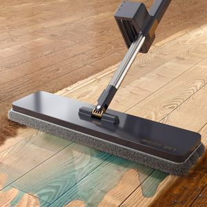 <b>Flat</b> <b>Mop</b> With Suction Board Microfiber Cloth Cover Rectangular For Home Cleaning - Product Image 1