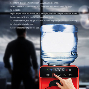 Электрический настольный диспенсер для горячей и холодной воды 110В/220В, пластиковый кулер для воды для домашнего использования, компактная система подачи воды - Product Image 3