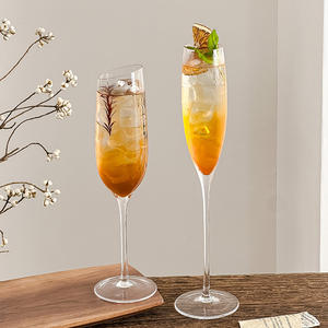 Cristaux étincelants de haute qualité de style Instagram pour flûtes et verres à cocktail, ensemble de design moderne fait à la <span class=keywords><strong>main</strong></span> - Product Image 4