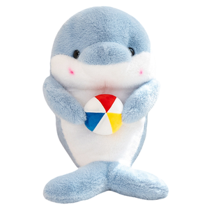 ตุ๊กตาปลาวาฬ<span class=keywords><strong>สี</strong></span><span class=keywords><strong>ขาว</strong></span>และตุ๊กตา<span class=keywords><strong>ปลาโลมา</strong></span><span class=keywords><strong>สี</strong></span>ฟ้าพาสเทลแบบแพ็คคู่ พร้อมลายปักแก้มสีบลัชออน ของที่ระลึกวันหยุดสไตล์ชายทะเล - Product Image 3