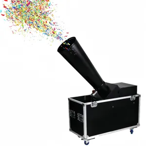 Grand lanceur de machine à confettis en papier coloré pour la célébration d'événements de scène de fête avec effet de glace sèche effet de machine arc-en-ciel