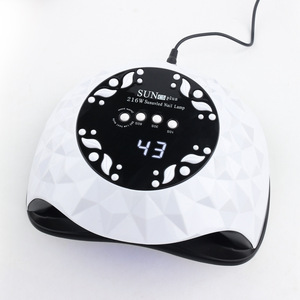 <span class=keywords><strong>Lampe</strong></span> à ongles <span class=keywords><strong>UV</strong></span> <span class=keywords><strong>LED</strong></span> haute puissance 216W, double source lumineuse, affichage numérique, minuterie multi-niveaux, séchage rapide, pour manucure et pédicure, usage professionnel en salon - Product Image 5