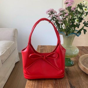 Bolso de hombro para mujer con lazo rojo, hebilla magnética, bolsillo con cremallera, uso diario, invierno 2024 - Product Image 1