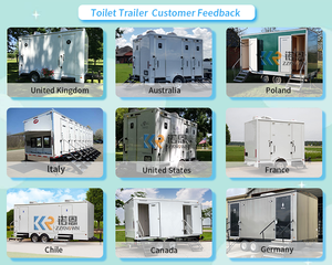 Baño Móvil Personalizado, Ducha Exterior, 2 Cabinas, Inodoro, WC, Baños Químicos Portátiles, Remolque Porta Inodoros - Product Image 1